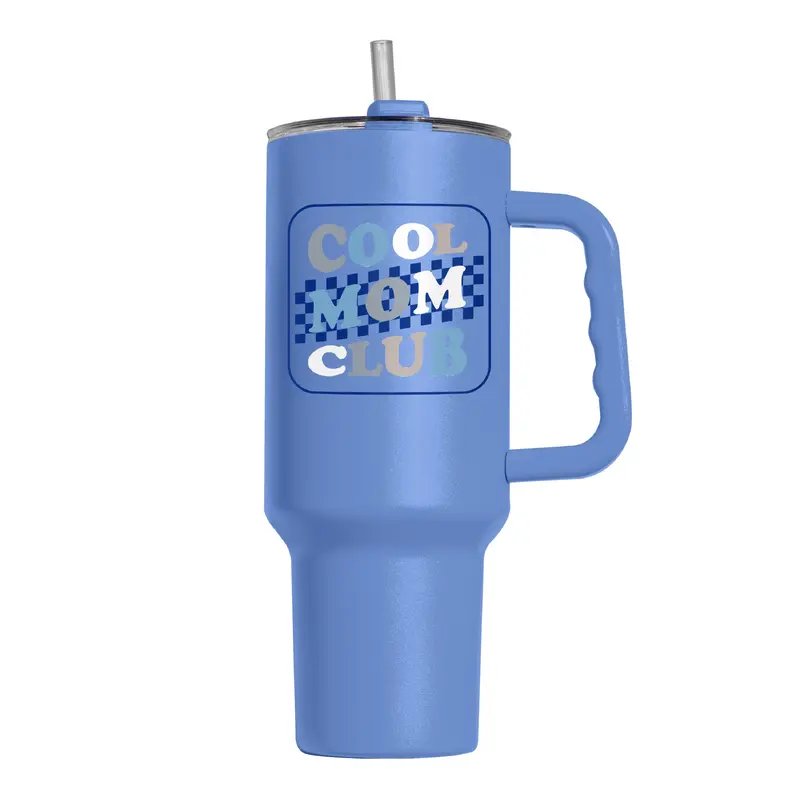 Mothers Day Blue Cool Moms Club Arctic 40oz Powder Coat Tumbler
