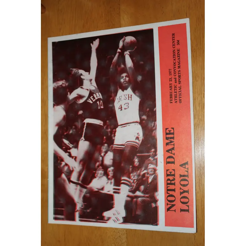 1977 Notre Dame vs Loyola Basketball Program