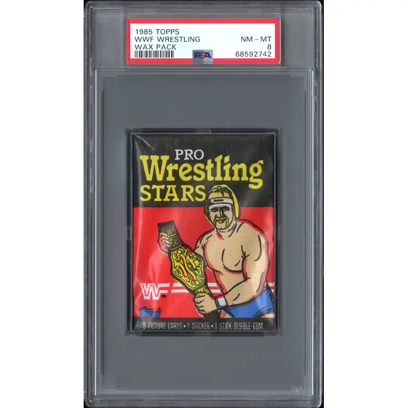 1985 Topps WWF Wrestling Unopened Pack PSA 8 Nm-Mint 2742