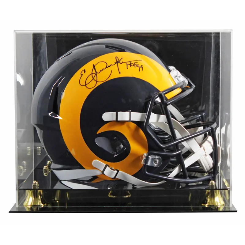 Rams Eric Dickerson "HOF 99" Signed Full Size Speed Rep Helmet W/ Case BAS Wit