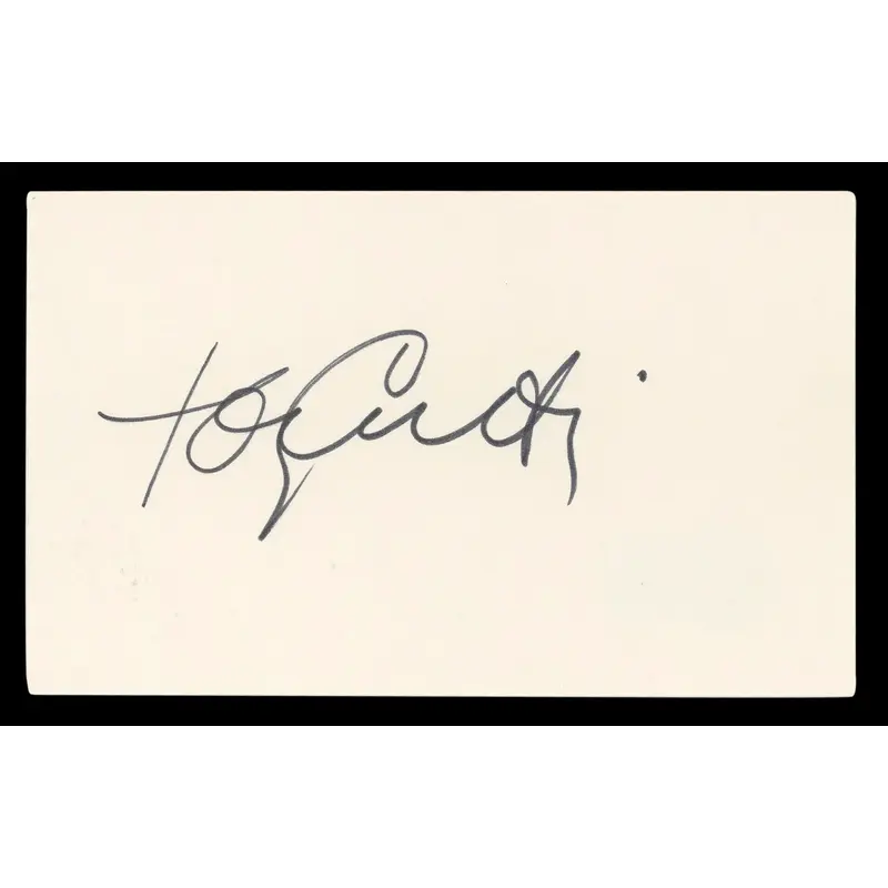Tony Curtis Some Like It Hot Authentic Signed 3x5 Index Card BAS #BL98535