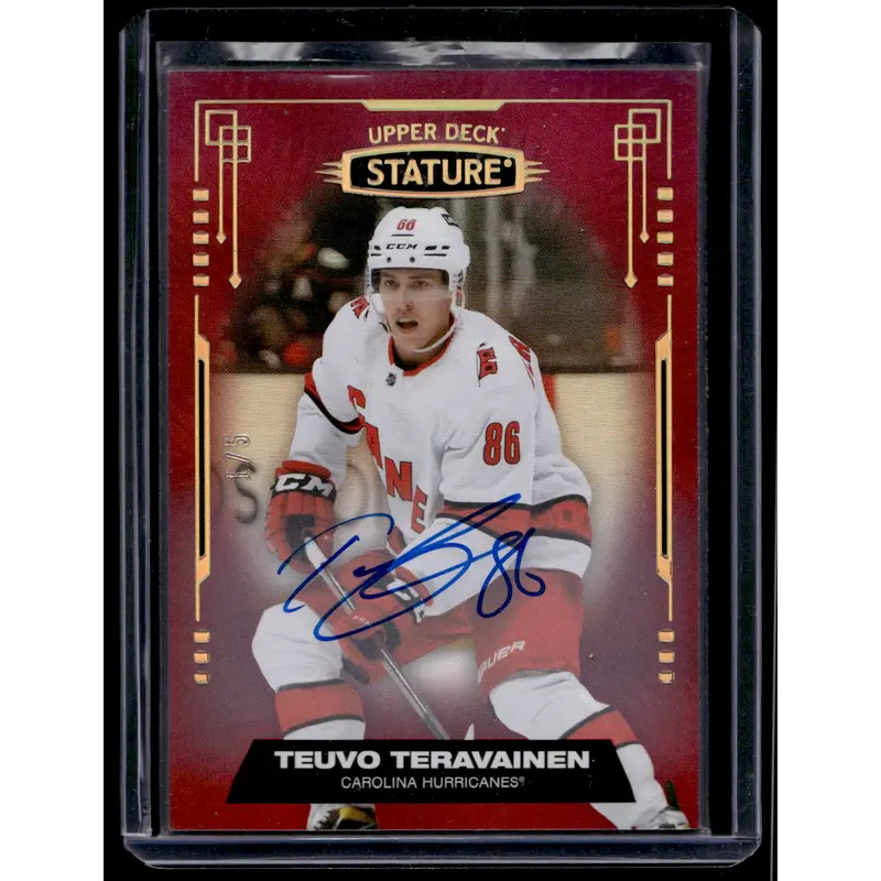 2021-22 Upper Deck Stature - Red Photo Variant Autographs - Teuvo Teravainen #154 /5