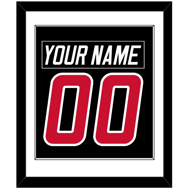 Carolina Nameplate & Number (Back) Combined - Alternate Black (2008-2017) - Single Mat 1