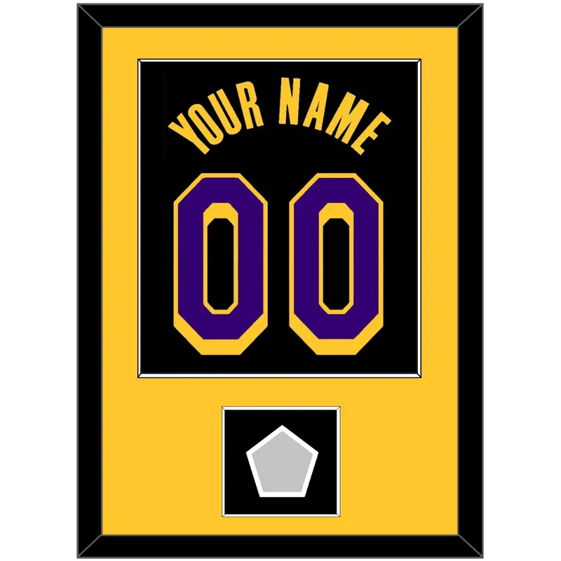 Los Angeles Name & Number With Finals Patch - Black Earned (2020-2021) - Single Mat 3