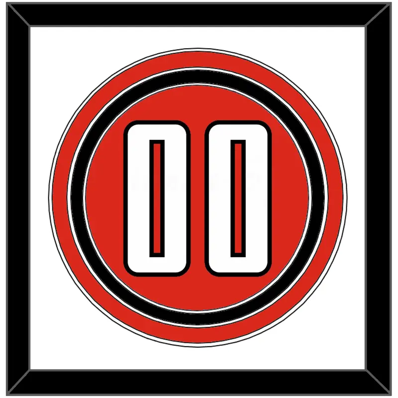 Texas Tech Baseball Number - Alternate Red (2018-2019) - Triple Mat 1