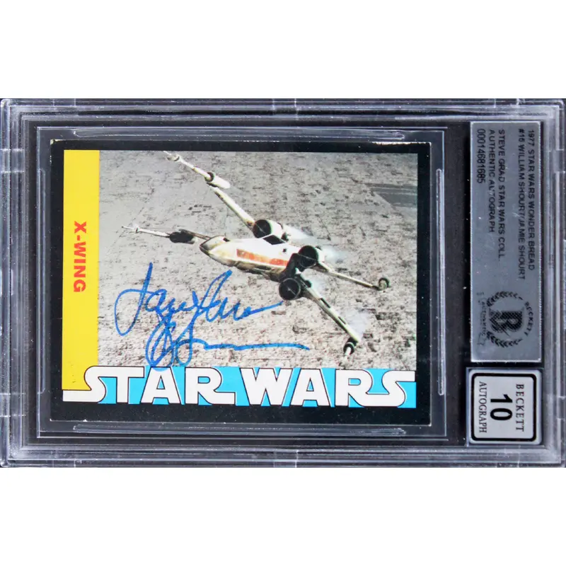 William & Jamie Shourt Signed 1977 Star Wars WB #15 Card Auto 10! BAS Slabbed
