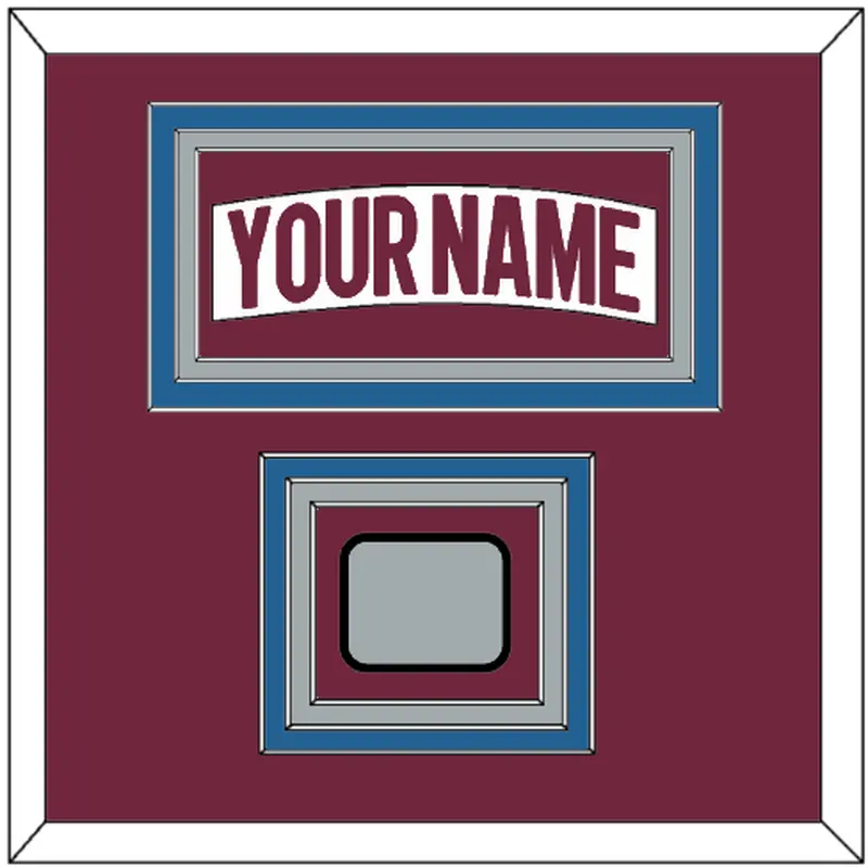 Colorado Nameplate & 2022 Stanley Cup Finals Patch - Road White - Triple Mat 3