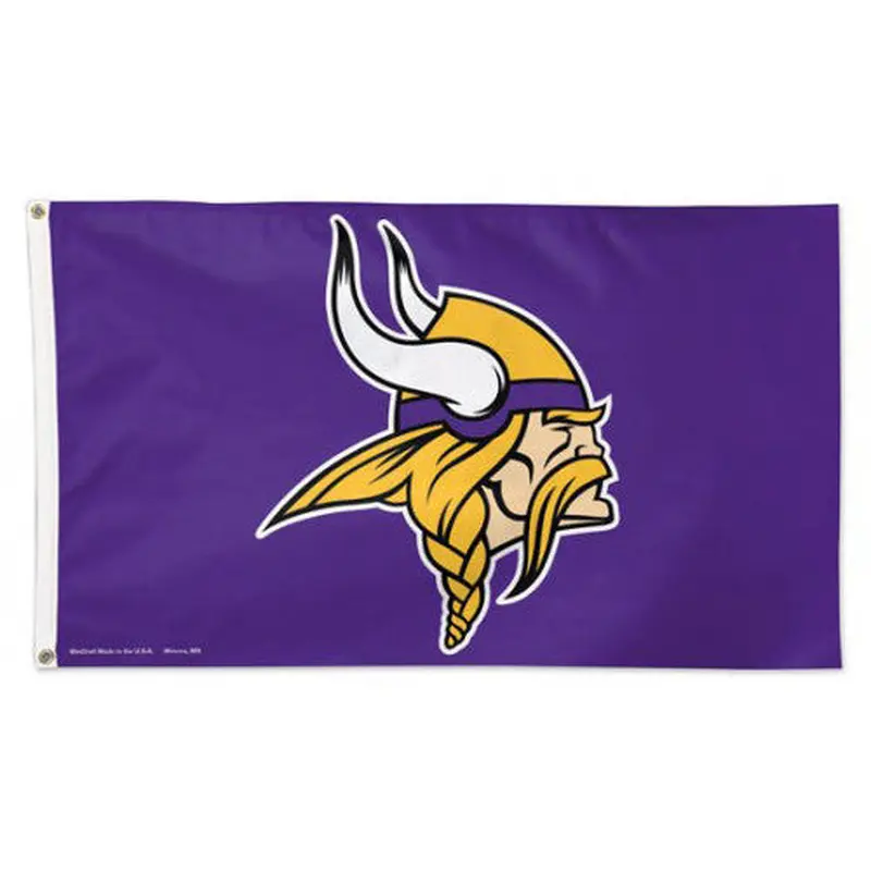 Minnesota Vikings Official NFL Football DELUXE-EDITION 3'x5' Team Flag - Wincraft Inc.