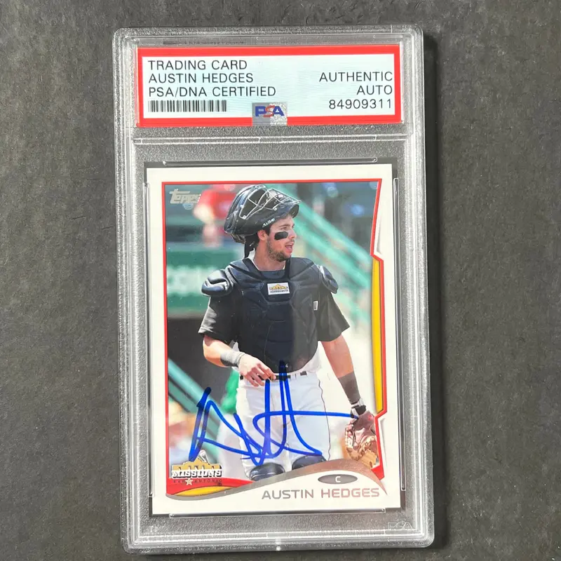 2014 Topps #179 Austin Hedges Signed Card PSA/DNA Auto San Antonio Missions