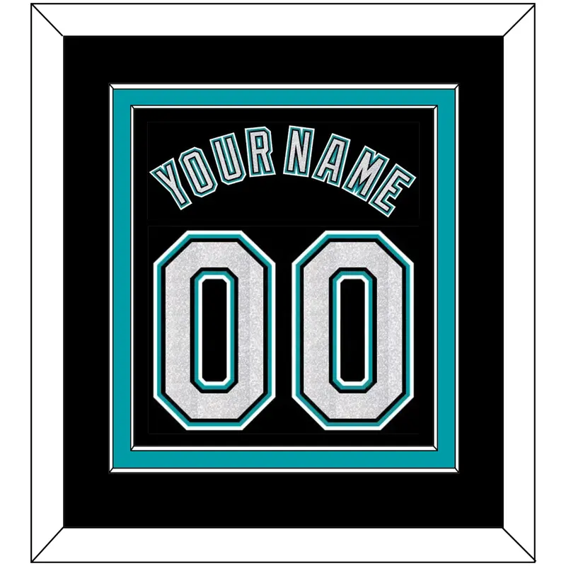 Florida Name & Number - Alternate Black (2003-2011) - Double Mat 2