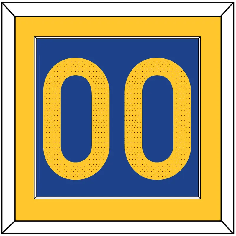 Golden State Number - Blue Icon - Single Mat 2
