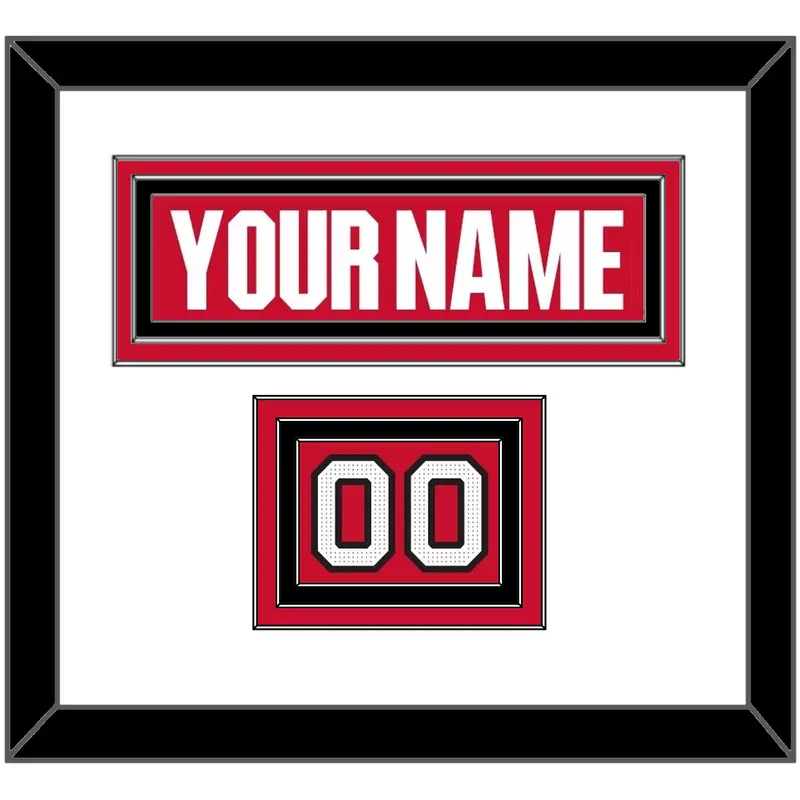 Ottawa Nameplate & Number (Shoulder) - Home Red (2007-2017) - Triple Mat 2