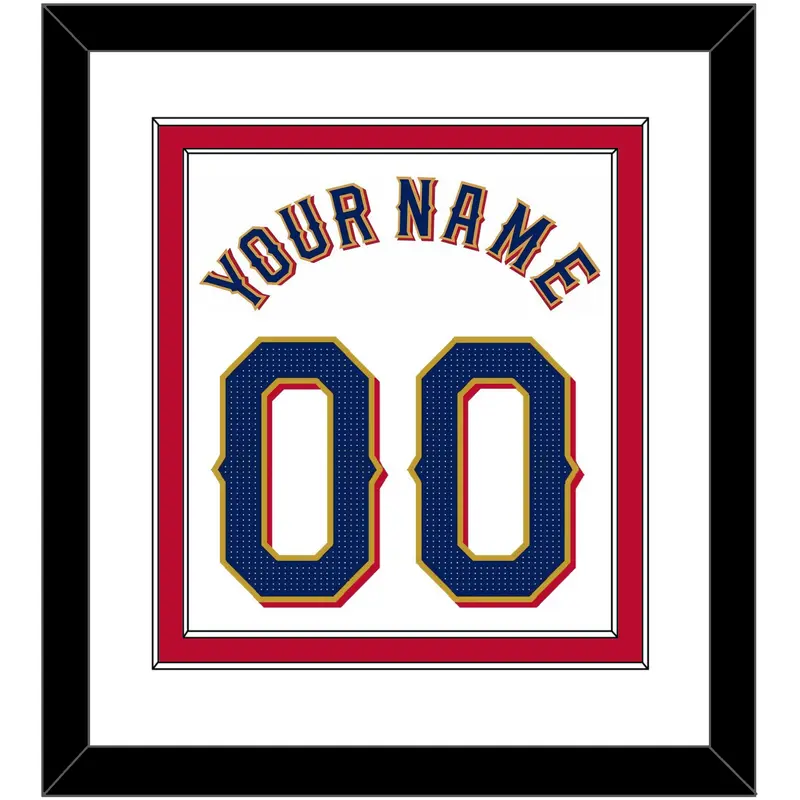Texas Name & Number - Home White - Double Mat 2