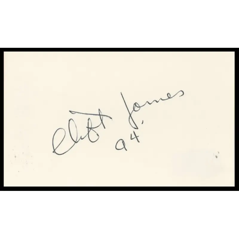 Clifton James Live and Let Die Authentic Signed 3x5 Index Card BAS #BR26832