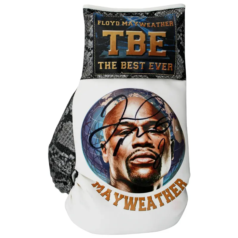 Floyd Mayweather Jr Authentic Signed White Boxing Glove BAS #BP00966