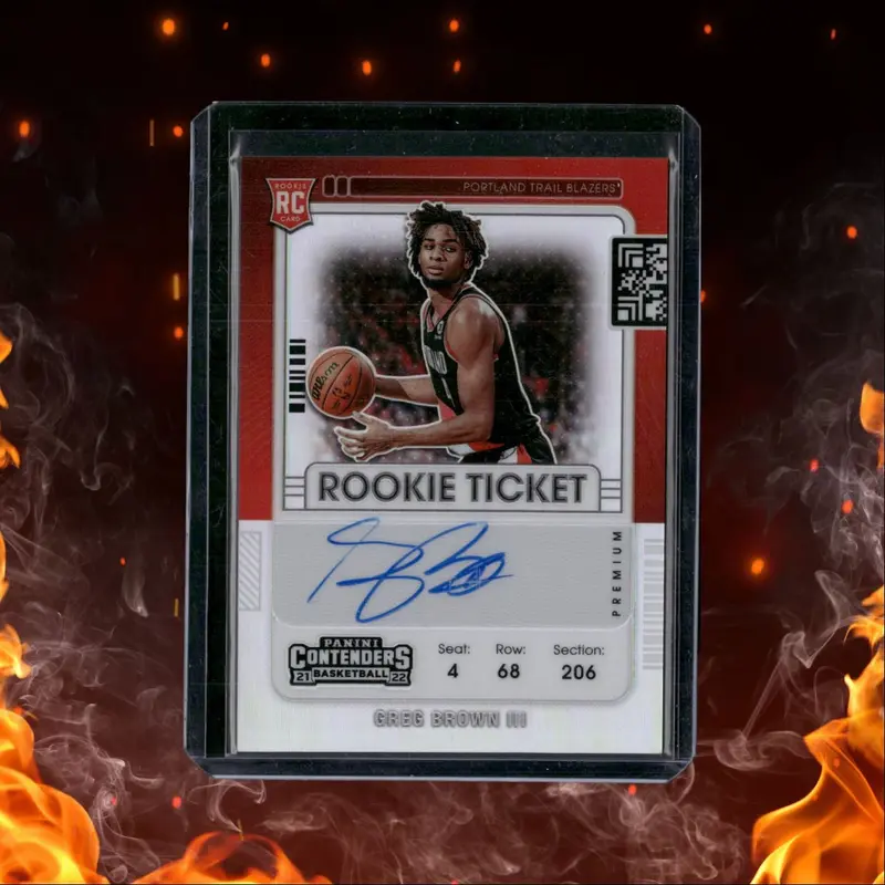 2022-23 Optic Contenders Greg Brown Ticket Silver Prizm Rookie Auto #136