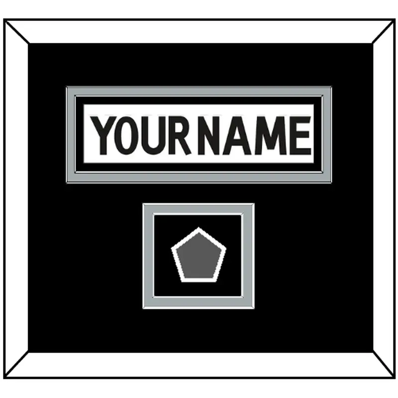 Los Angeles Nameplate & Stanley Cup Finals Patch - Road White (2011-2017) - Double Mat 3