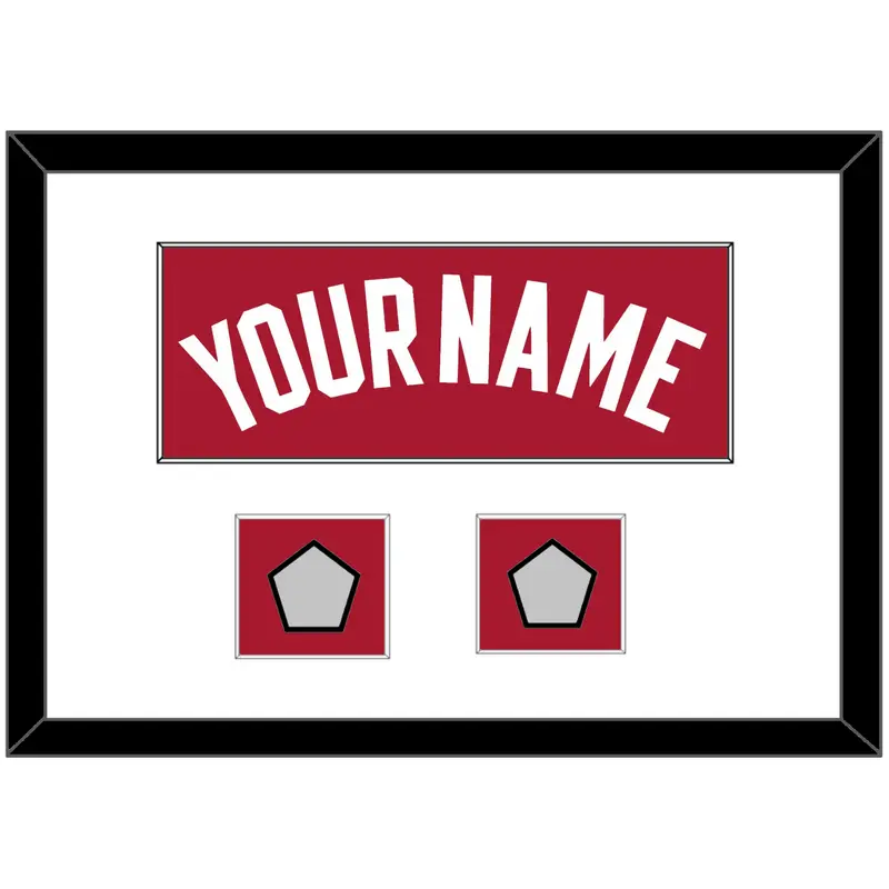 Miami Name & 2 Finals Patches - Alternate Red (2001-2008) - Single Mat 1