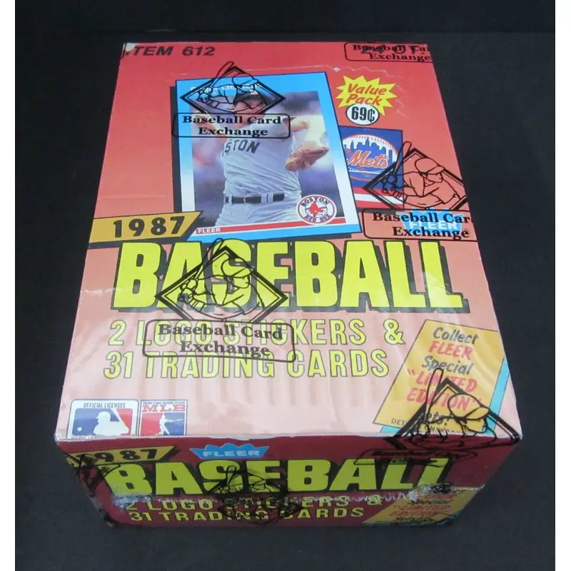 1987 Fleer Baseball Unopened Cello Box