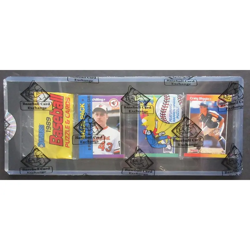 1989 Donruss Baseball Unopened Rack Pack (Biggio Top Shilling Top) (BBCE)