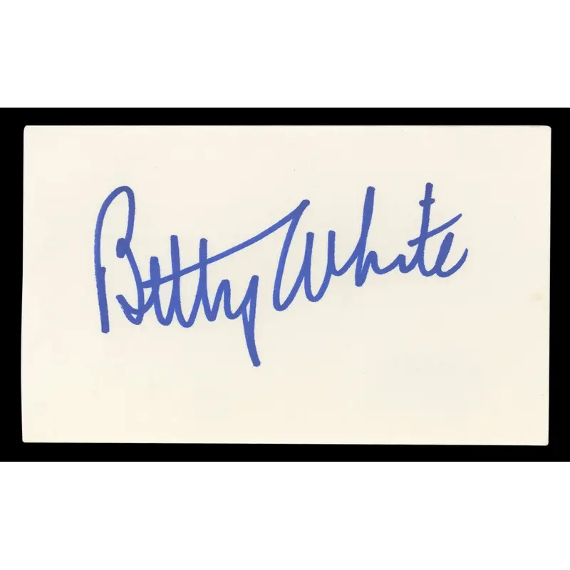 Betty White The Golden Girls Authentic Signed 3x5 Index Card BAS #BL96535