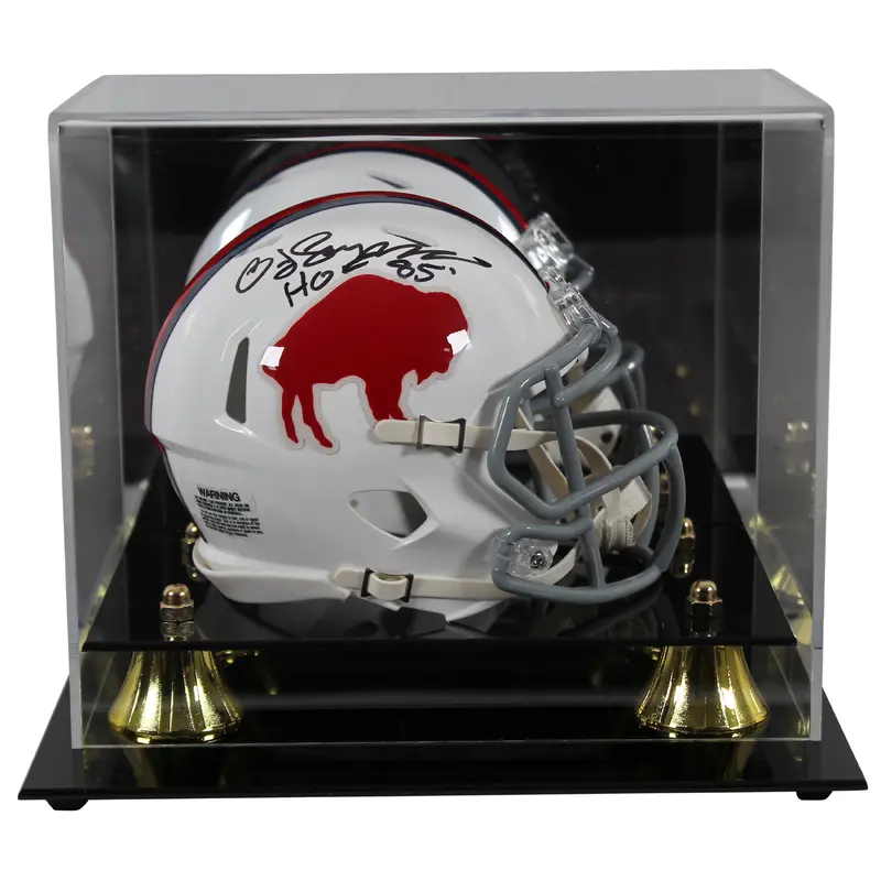 Bills O.J. Simpson "HOF 85" Signed 65-73 TB Speed Mini Helmet W/ Case JSA Wit