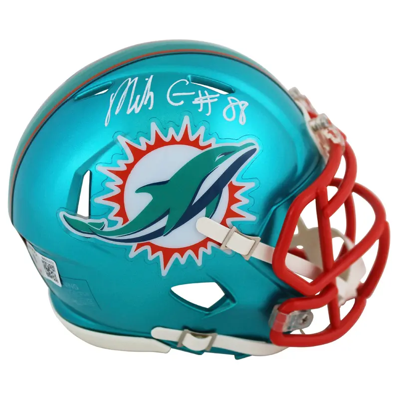 Dolphins Mike Gesicki Authentic Signed Flash Speed Mini Helmet BAS Witnessed