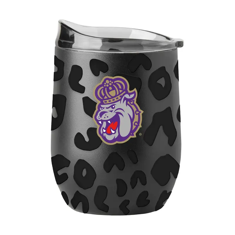 James Madison Leopard 16oz Black Powdercoat Curved Beverage