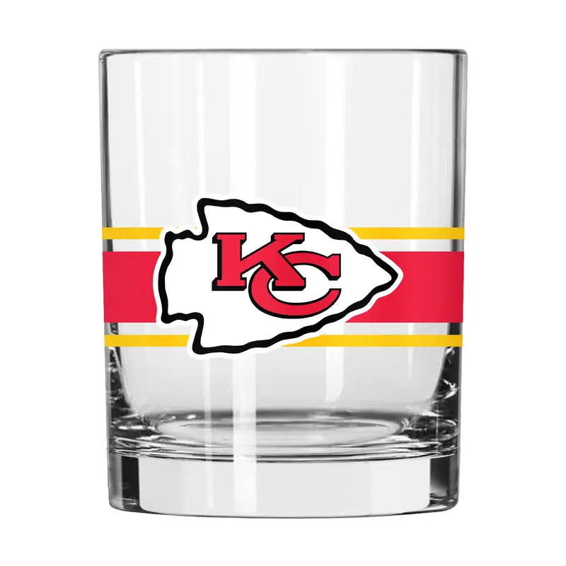 Kansas City Chiefs 14oz Stripe Rock Glass