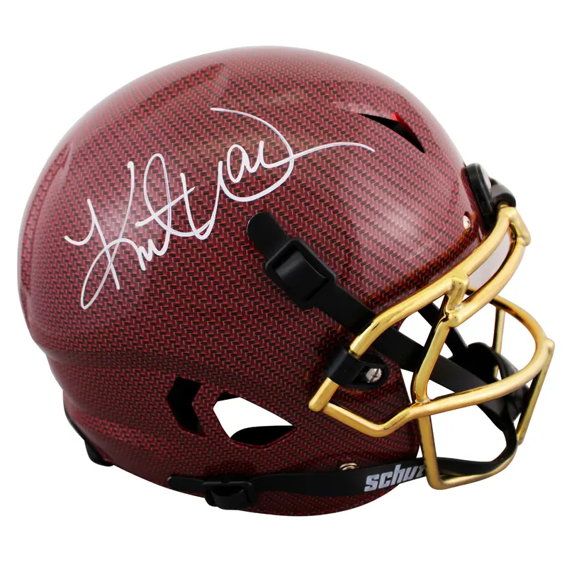 Kurt Warner Signed Custom Hydro Dipped Full Size Speed Proline Helmet BAS 3