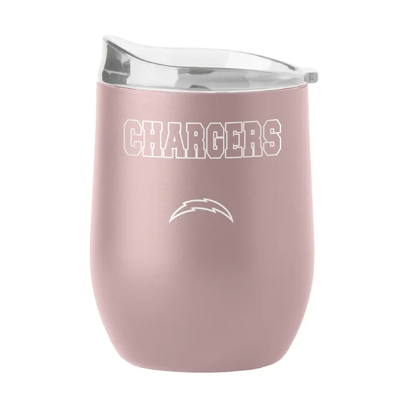 LA Chargers 16oz Stencil Powder Coat Curved Beverage