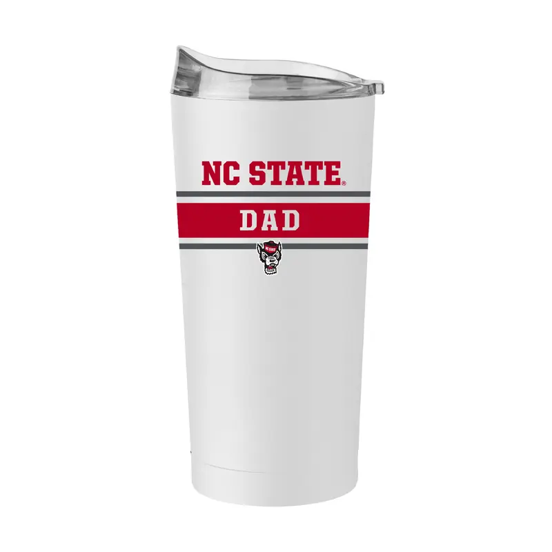 NC State Dad White 20oz Powder Coat Tumbler