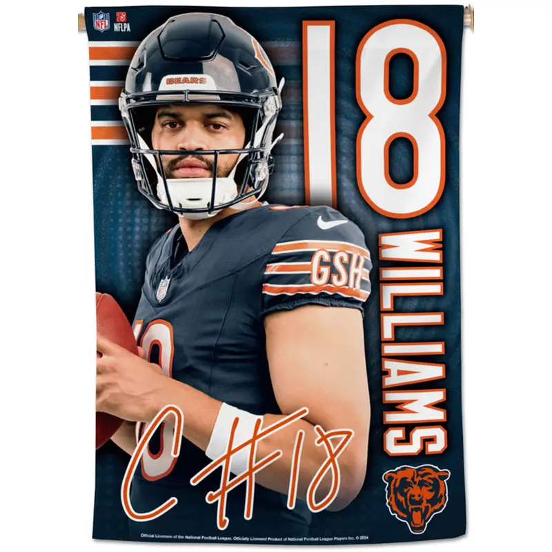 Caleb Williams Chicago Bears QB Superstar Official NFL Wall BANNER - Wincraft