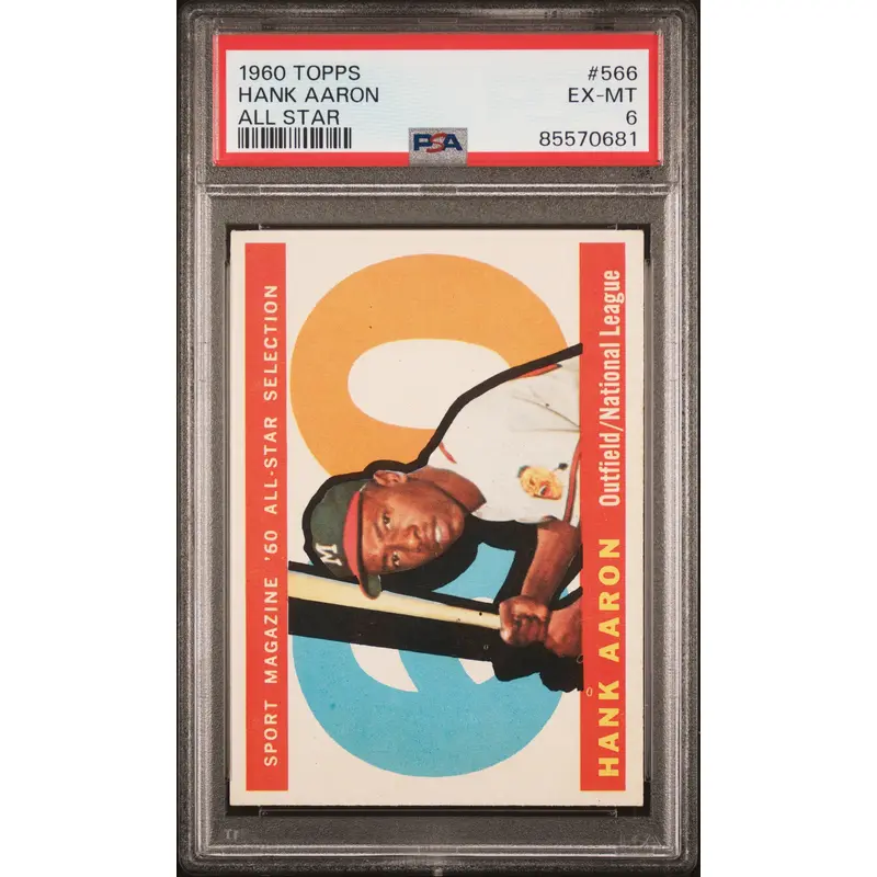 Hank Aaron 1960 Topps All-Star #566 PSA 6 Ex-Mint