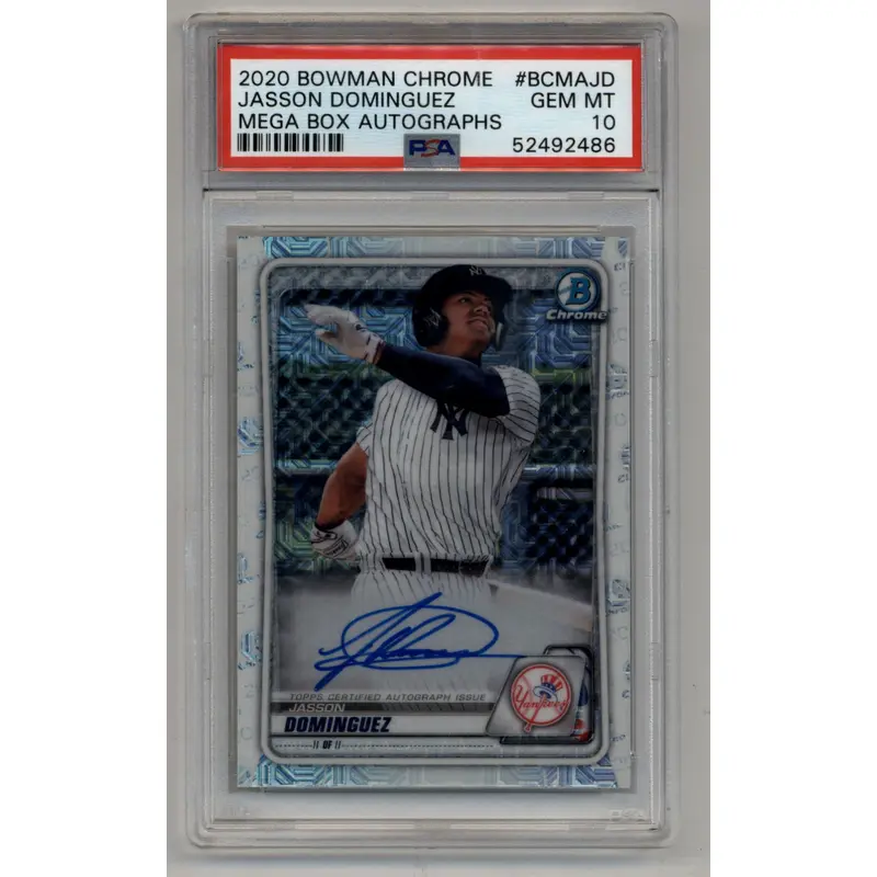 Jasson Dominguez 2020 Bowman Chrome Mega Box Auto PSA 10 Gem Mint