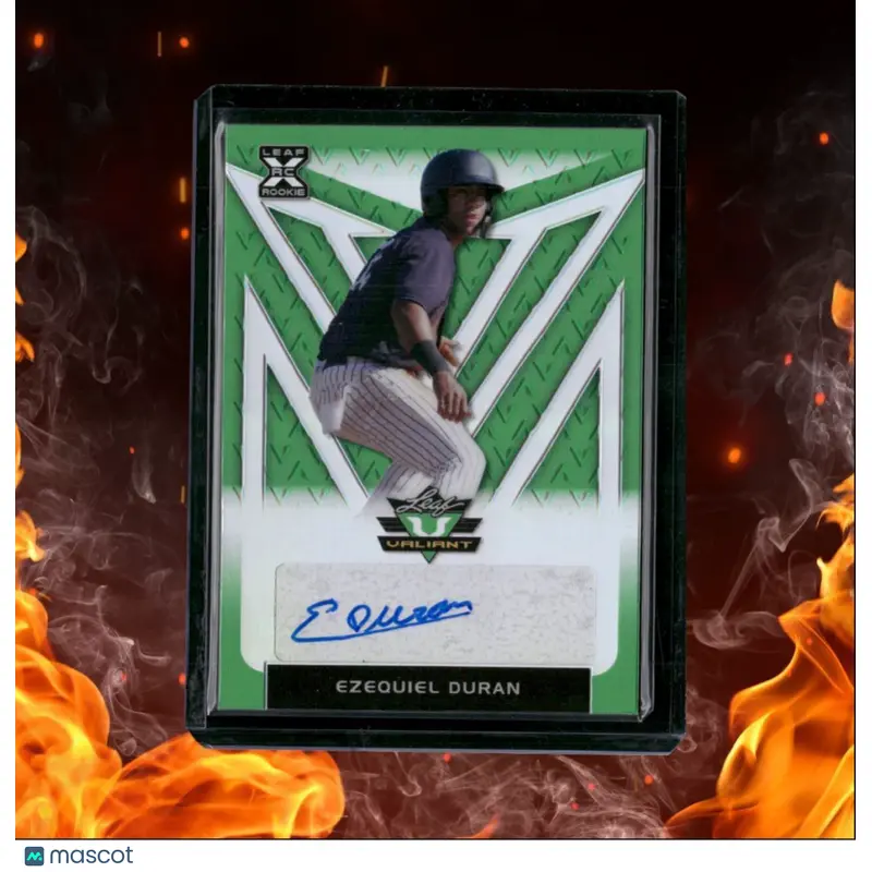 2020 Leaf Valiant Ezequiel Duran Green Rookie Auto 74/99 #BA-ED1
