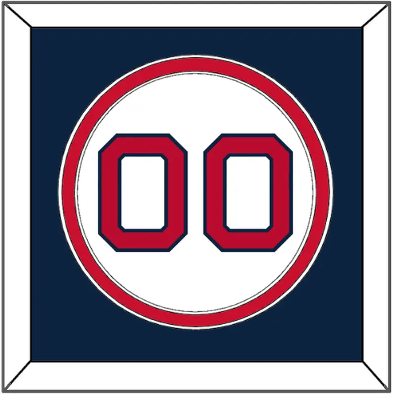 Boston Number - Home White - Double Mat 4