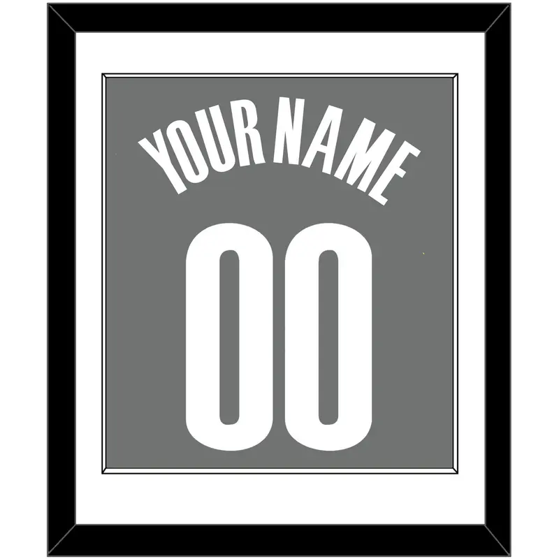 Brooklyn Name & Number - Charcoal Statement - Single Mat 1