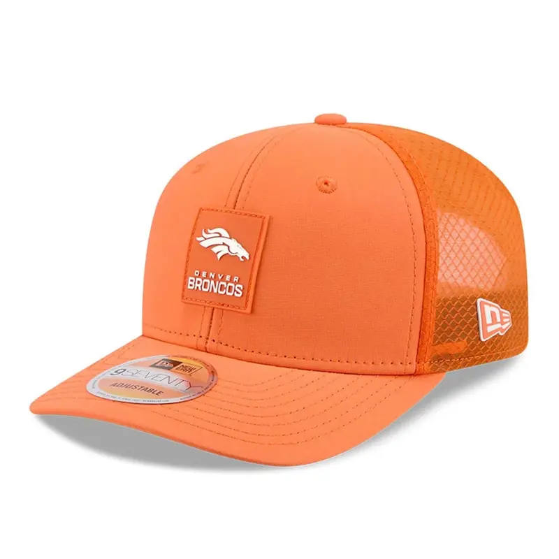 Denver Broncos NFL Sideline 2025 Orange 9SEVENTY Trucker Stretch Snap Adjustable Cap