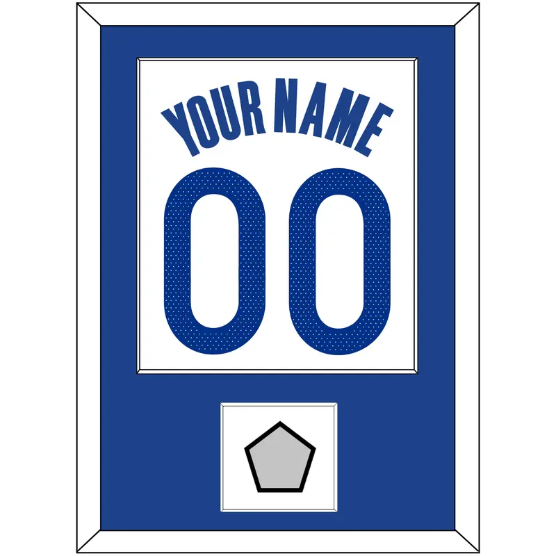Golden State Name & Number With Champions Patch - White Association - Single Mat 1