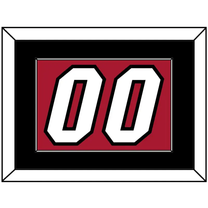 Miami Number - Alternate Red (2001-2008) - Single Mat 2