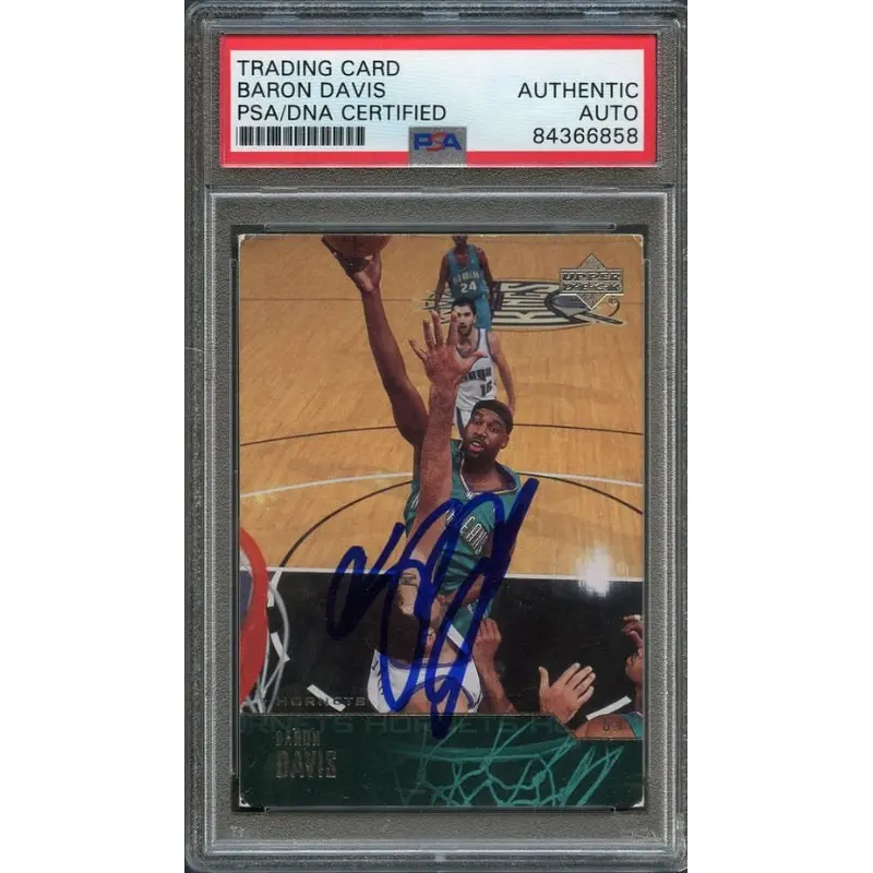 2003-04 Upper Deck #183 Baron Davis Signed AUTO PSA Slabbed Hornets