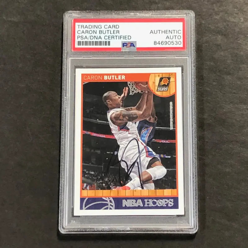 2013-14 Panini NBA Hoops #39 Caron Butler Signed Card AUTO PSA Slabbed Suns