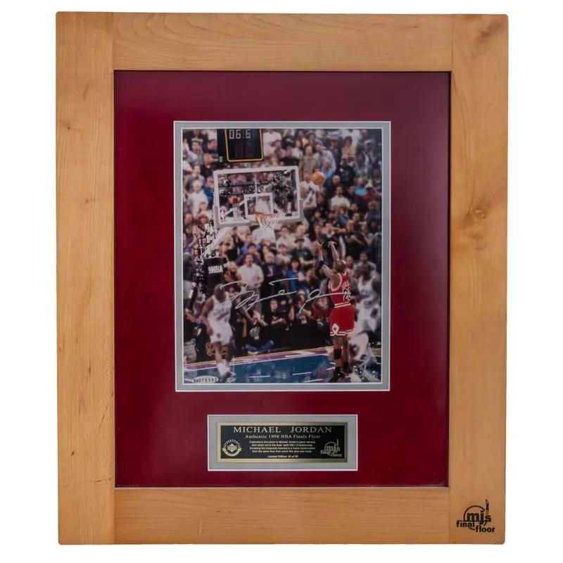 Michael Jordan Signed Last Dance Game Used Final Floor NBA Finals UDA Upper Deck