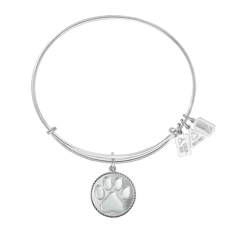 Paw Print Charm Bangle
