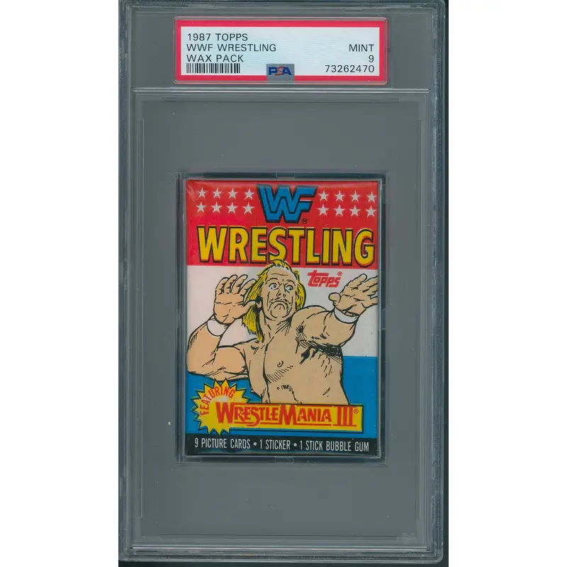 1987 Topps WWF Wrestling Unopened Wax Pack PSA 9