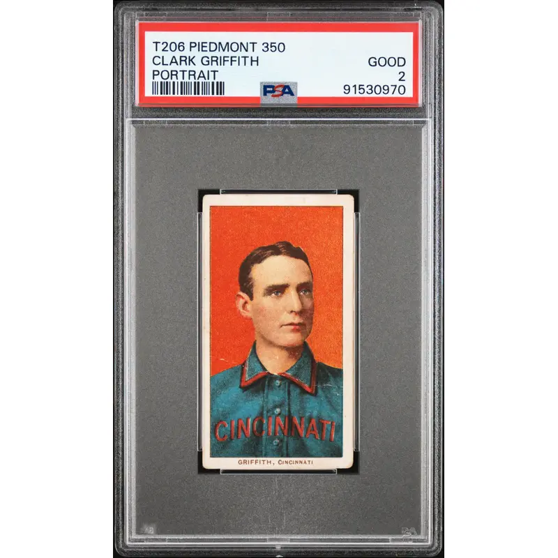 Clark Griffith Portrait 1909-11 T206 Piedmont 350 PSA 2 Good