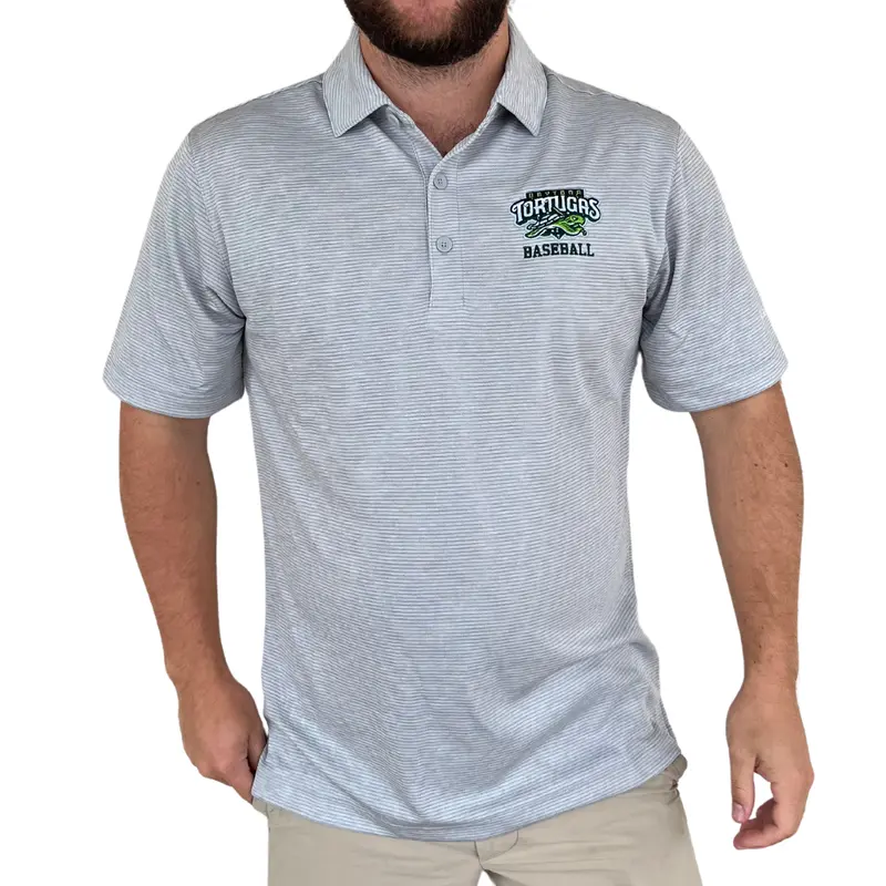 COLUMBIA GRAY STRIPED POLO