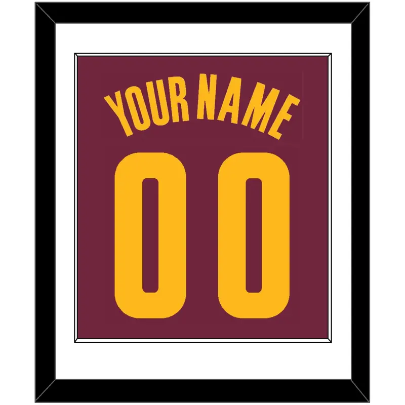 Cleveland Name & Number - Road Red (2010-2017) - Single Mat 1