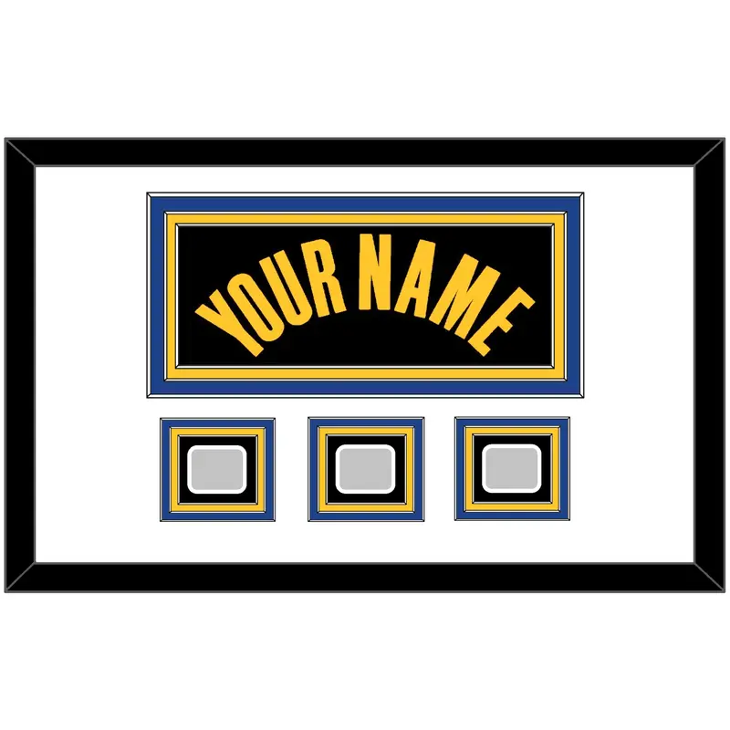 Golden State Name & 3 Champions Patches - Black City (2021-2022) - Triple Mat 1